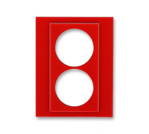 ABB Levit Красный / дымчатый чёрный Сменная панель на розетку с з/к двойную Красный  ND5513H-A2223 65  2CHH132223A8065  ABB