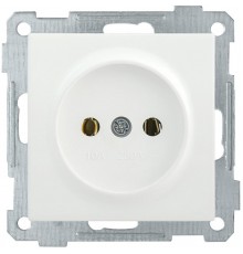 BOLERO белый Розетка без с/з 10А РС10-1-0-Б  ERB10-K01-10-1  IEK
