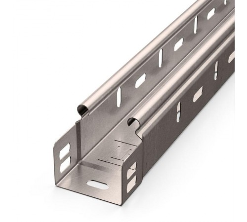 Лоток перфорированный Стандарт INOX (AISI 409) 50х50х3000 (0,7 мм) (36 м/уп)  PR16.2428  Промрукав