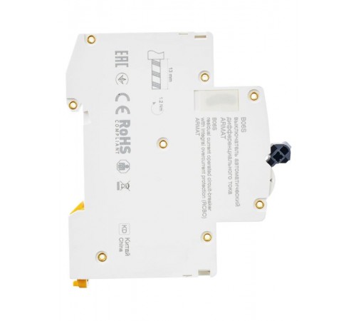 Выключатель автоматический дифференциального тока АВДТ B06S 1P+NP C20 30мА тип AC (18мм) ARMAT IEK  AR-B06S-1N-C20C030  IEK