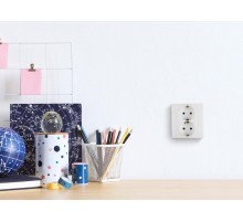 Розетка двойная с заземлением - Legrand Inspiria - со шторками в сборе 16А 250В безвинтовые зажимы - белый  673755  Legrand