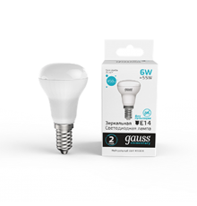 Лампа светодиодная Elementary R50 6W 450lm 4100K Е14 LED 1/10/50  63126  Gauss