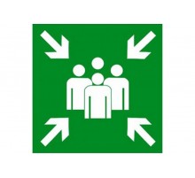 Эвакуационный знак ЭП20 Пункт (место) сбора 350x350 мм  ЭП20 350350  TechnoLux