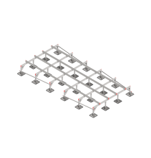 Опорная конструкция для установки оборудования TECHNORAPTOR STEELFOOT 2500х5000  KM-TR-STF-SSEI-2500-5000  КМ - профиль