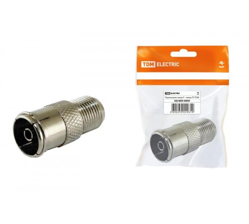 Переходник гнездо F - гнездо TV, инд. упаковка  SQ1809-0009  TDM