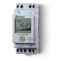 Фотореле модульное с фотоэлементом 011.02; цифровое реле времени; монтаж на рейку 35мм; 1СO 16A + 1доп.выход (для 19.91)  119182300000  Finder