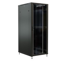 WR-TT-2786-AS-RAL9004 Шкаф напол. 19-дюйм., 27U, 1388x800х600 мм, перед. стек. дверь со стал. перф. боков., зад. дверь сплош.,  520182  WRLine