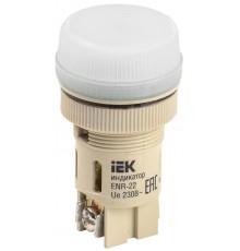 Лампа ENR-22 сигнальная d22мм белый неон/240В цилиндр   BLS40-ENR-K01  GENERICA