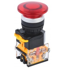 Кнопка D8-11M "Грибок" d=22мм 1з+1р красная   BBG30-11M-3-22-K04  IEK