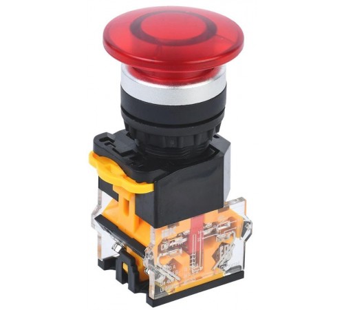 Кнопка D8-11M "Грибок" d=22мм 1з+1р красная   BBG30-11M-3-22-K04  IEK