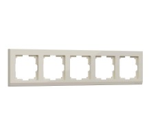 W0051803/ Электроустановочные изделия - Рамка на 5 постов (слоновая кость)  a050915  Werkel