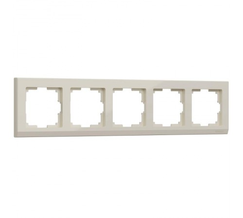 W0051803/ Электроустановочные изделия - Рамка на 5 постов (слоновая кость)  a050915  Werkel