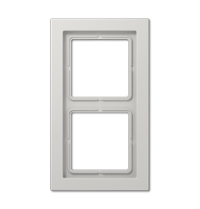 Рамка для вертикальной и горизонтальной установки, 2 поста; дюропласт; светло-серый; LSDesign  LSD982LG  Jung