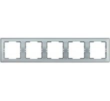 РГ-5-БС Рамка 5 мест. гориз. BOLERO серебряный  EMB50-K23  IEK