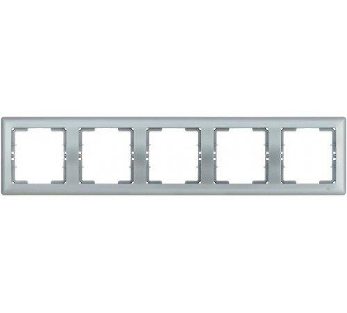 РГ-5-БС Рамка 5 мест. гориз. BOLERO серебряный  EMB50-K23  IEK