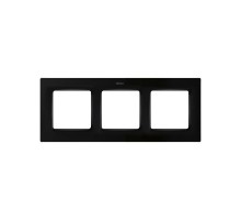Рамка на 3 поста черного матового цвета S82 Concept