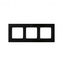 Рамка на 3 поста черного матового цвета S82 Concept
