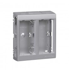 Simon Connect Дополнительный блок настенный на 2 S-модуля Сима Про, поверхностный монтаж, алюминий  SBC250-8  Simon