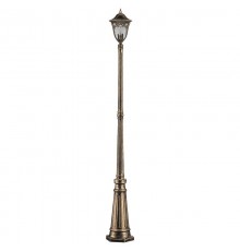 Светильник садово-парковый PL4087 100W 230V E27 230*230*2150MM черное золото (столб 2,15M)  11493  FERON