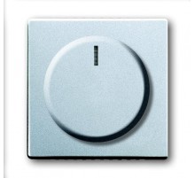 Плата центральная (накладка) с ручкой и лампой для поворотного светорег., серия solo/future, цвет серебр.-алюм.  6599-0-2952   2CKA006599A2952  ABB