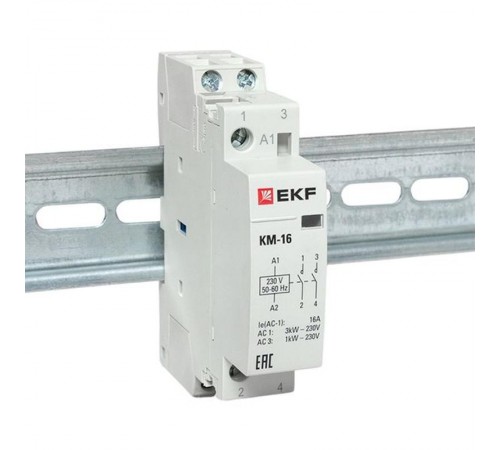 Контактор модульный КМ 16А 2NО (1 мод.) EKF PROxima  km-1-16-20  EKF