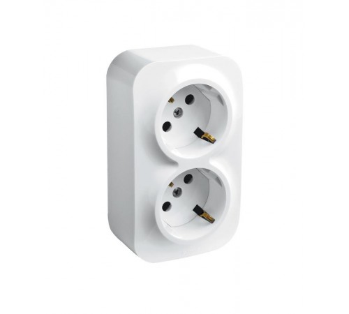 Quteo Белый Розетка 2-я с заземлением со шторками  782237  Legrand
