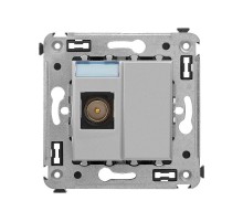 Розетка TV оконечная в стену, "Avanti", "Закаленная сталь"  4404503  DKC