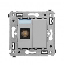 Розетка TV оконечная в стену, "Avanti", "Закаленная сталь"  4404503  DKC