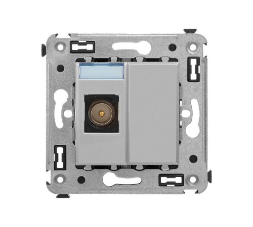 Розетка TV оконечная в стену, "Avanti", "Закаленная сталь"  4404503  DKC