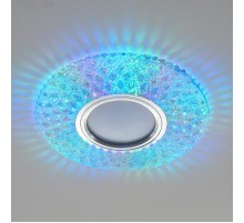 Светильник точечный встраиваемый 2220 MR16 CL прозрачный мульти с подсветкой  a041527  Elektrostandard