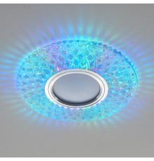 Светильник точечный встраиваемый 2220 MR16 CL прозрачный мульти с подсветкой  a041527  Elektrostandard