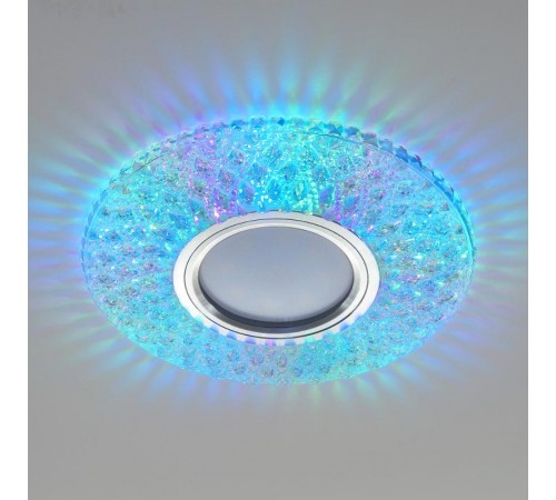 Светильник точечный встраиваемый 2220 MR16 CL прозрачный мульти с подсветкой  a041527  Elektrostandard