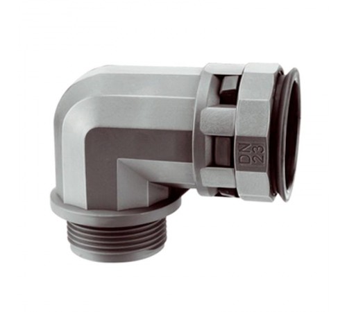 Муфта 90 грд. труба-коробка DN 23 мм, М25х1,5, полиамид, цвет черный  PAN23M32N  DKC