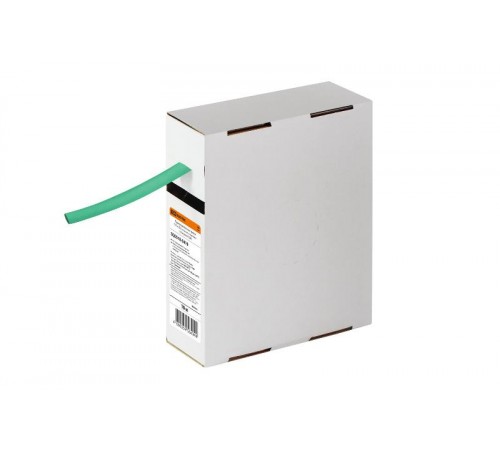 Термоусаживаемая трубка ТУТнг 8/4 зеленая в коробке (10 м/упак)   SQ0518-0419  TDM