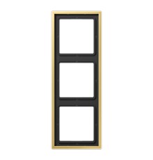 Рамка для вертикальной и горизонтальной установки, 3 поста; металл; латунь classic; Messing  ME2983C  Jung