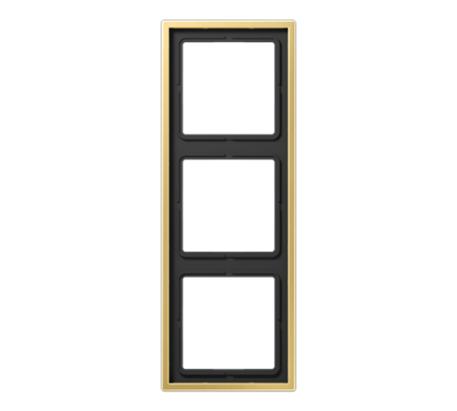 Рамка для вертикальной и горизонтальной установки, 3 поста; металл; латунь classic; Messing  ME2983C  Jung