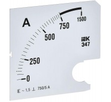 Шкала смен. для амперметра Э47 750/5А-1,5 96х96мм  IPA20D-SC-0750  IEK