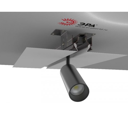 Магнитный трековый шинопровод TRM-PC20-250B встраиваемый для натяжных потолков 2,5м 48V черный  Б0054790  ЭРА