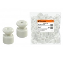 Керамический изолятор для ретро провода белый (25шт)  SQ2802-0007  TDM