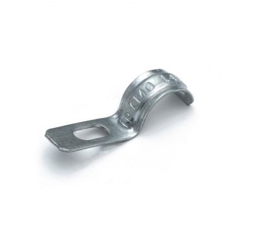 Скоба металлическая однолапковая усиленная противопожарная СМОУ d14-15 мм (100шт/2000шт уп/кор)  PR13.02399  Промрукав