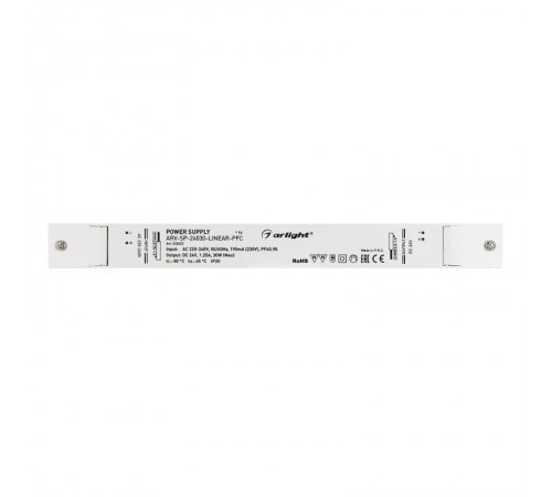 Блок питания ARV-SP-24030-LINEAR-PFC (24V, 1.25A, 30W) (Arlight, IP20 Пластик, 5 лет)  032623  Arlight