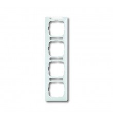 Рамка 4-постовая, вертикальная, с полем для надписи, серия Reflex SI linear, цвет альпийский белый  1754-0-4063   2CKA001754A4063  ABB