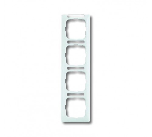 Рамка 4-постовая, вертикальная, с полем для надписи, серия Reflex SI linear, цвет альпийский белый  1754-0-4063   2CKA001754A4063  ABB