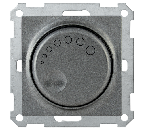 BOLERO антрацит Светорегулятор поворотный с индикатором 600Вт СС10-1-1-Б EDB11-0600-K95  IEK