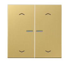 Клавиша для KNX кнопки, 2 группы, с окошком и символами "стрелки"; металл; латунь Classic  ME102KO5PC  Jung