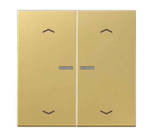 Клавиша для KNX кнопки, 2 группы, с окошком и символами "стрелки"; металл; латунь Classic  ME102KO5PC  Jung