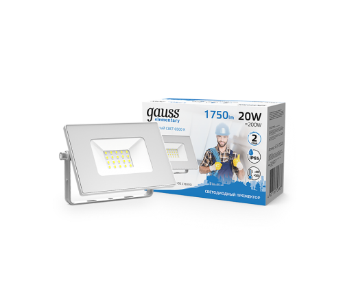 Прожектор светодиодный  20W 1350lm IP65 6500К белый  613120320  Gauss