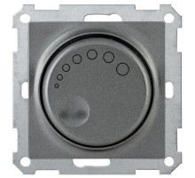 BOLERO антрацит Светорегулятор поворотный с индикатором 600Вт СС10-1-1-Б EDB11-0600-K95  IEK