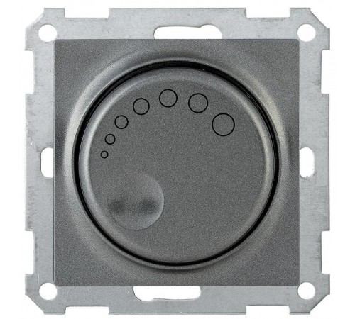 BOLERO антрацит Светорегулятор поворотный с индикатором 600Вт СС10-1-1-Б EDB11-0600-K95  IEK