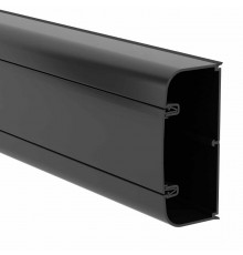Кабель-канал 90х50 мм, с фронтальной крышкой, черный  09501A  DKC